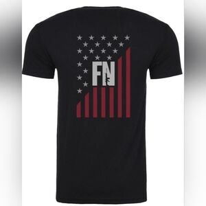FIREARM NATION Black Graphic Women's 100% Cotton T-Shirt Size Small
